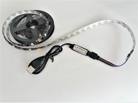 Светодиодная лента RGB LED подсветка для телевизора и монитора с пультом д/у USB. Одесса. фото 1 Светодиодная лента RGB LED подсветка для телевизора и монитора с пультом д/у USB. Одесса. фото 1