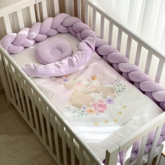 Комплект для новонародженого із захистом та ковдрою Sweet Dream ліла Ведмедик Са. Харьков. фото 1 Комплект для новонародженого із захистом та ковдрою Sweet Dream ліла Ведмедик Са. Харьков. фото 1