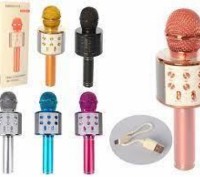 Микрофон WS858 (20шт) 23см,аккум, Bluetooth,TFслот,USBзар, 6цветов, в кор-ке, 9,. Одесса. фото 1 Микрофон WS858 (20шт) 23см,аккум, Bluetooth,TFслот,USBзар, 6цветов, в кор-ке, 9,. Одесса. фото 1