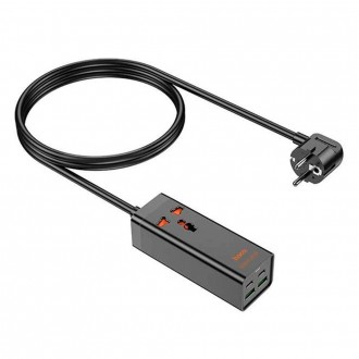 Мережевий фільтр HOCO AC10A на 1 розетку + 2 USB + 2 USB-C, 65 W, кабель 1,5 м, . Киев. фото 1 Мережевий фільтр HOCO AC10A на 1 розетку + 2 USB + 2 USB-C, 65 W, кабель 1,5 м, . Киев. фото 1
