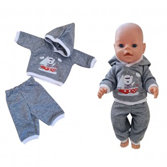 Набор одежда для куклы 40 - 43 см Беби Борн / Baby Born серый Кораблик 135. Киев. фото 1 Набор одежда для куклы 40 - 43 см Беби Борн / Baby Born серый Кораблик 135. Киев. фото 1