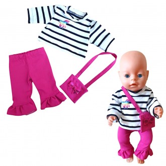Набор одежда для куклы 40 - 43 см Беби Борн / Baby Born фуксия 137. Киев. фото 1 Набор одежда для куклы 40 - 43 см Беби Борн / Baby Born фуксия 137. Киев. фото 1