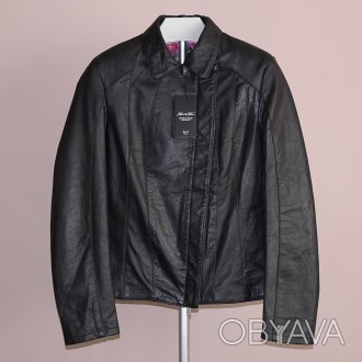 150€ Kor@Kor Италия куртка р 46 кожаная косуха женская кожанка