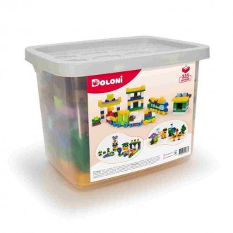 Конструктор "Паркенг/Трек/Залезница/Динозавры" 335 деталей в контейнере для хран. Харьков. фото 1