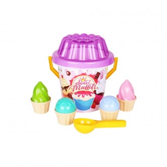 Игровой песочный набор для детей «Sweet muffin» Технок ведро, сито, 4 формочки . Киев. фото 1 Игровой песочный набор для детей «Sweet muffin» Технок ведро, сито, 4 формочки . Киев. фото 1