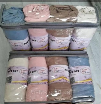 Простынь трикотажная на резинке 160х200+25. Киев. фото 1