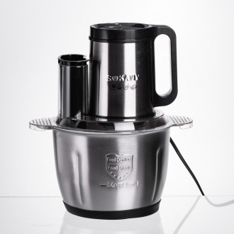 Чоппер подрібнювач із чашею на 2.7 л кухонний електричний Sokany SK-06019. Київ. фото 1 Чоппер подрібнювач із чашею на 2.7 л кухонний електричний Sokany SK-06019. Київ. фото 1