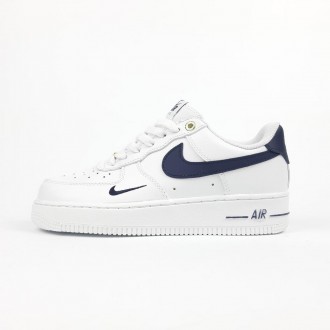 Nike AIR Force 1 Білі з синім 38. Київ. фото 1 Nike AIR Force 1 Білі з синім 38. Київ. фото 1