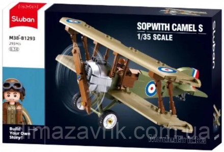 Конструктор Sluban b1293 "Британский самолет истребитель Sopwith Camel S" 293 де. Харьков. фото 1 Конструктор Sluban b1293 "Британский самолет истребитель Sopwith Camel S" 293 де. Харьков. фото 1
