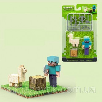 Конструктор магнитный T9947 C Minecraft Майнкрафт Стив, лама, блок, оружие, с ма. Харьков. фото 1 Конструктор магнитный T9947 C Minecraft Майнкрафт Стив, лама, блок, оружие, с ма. Харьков. фото 1