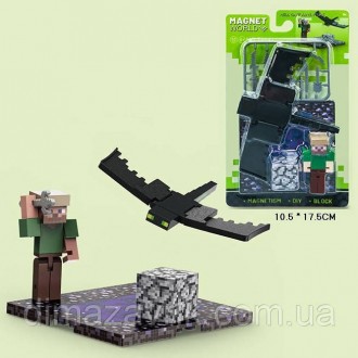 Конструктор магнитный T9941 F Minecraft Майнкрафт Стив, фантом, блок, оружие, с . Харьков. фото 1 Конструктор магнитный T9941 F Minecraft Майнкрафт Стив, фантом, блок, оружие, с . Харьков. фото 1