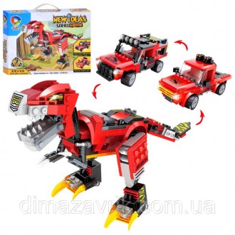 Конструктор JIQILE E43001 "Динозавр тираннозавр, пикап, джип 3в1" 278 деталей. Харьков. фото 1