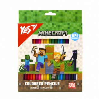 Олівці кольорові YES "Minecraft" 24 кольори 290770. Харків. фото 1 Олівці кольорові YES "Minecraft" 24 кольори 290770. Харків. фото 1