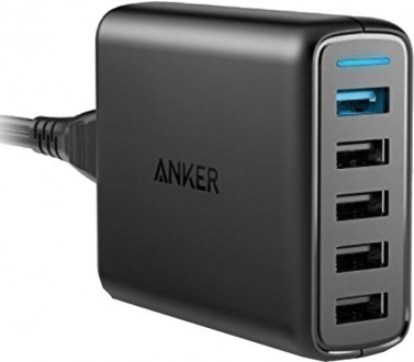 Зарядний пристрій Anker 60w 6 Port Charging Station (A2123) black Новий !. Київ. фото 1 Зарядний пристрій Anker 60w 6 Port Charging Station (A2123) black Новий !. Київ. фото 1