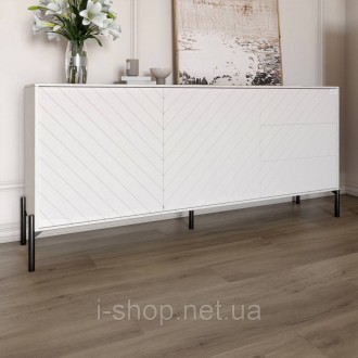 Комод с черными металлическими ножками LION Амарант 168x40x76,5 см Бетон Style/Б. Васильков. фото 1 Комод с черными металлическими ножками LION Амарант 168x40x76,5 см Бетон Style/Б. Васильков. фото 1