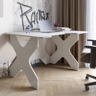 Компьютерный стол LION Донат 120х90х74,5 см Бетон style (LION-041703). Васильков. фото 1 Компьютерный стол LION Донат 120х90х74,5 см Бетон style (LION-041703). Васильков. фото 1