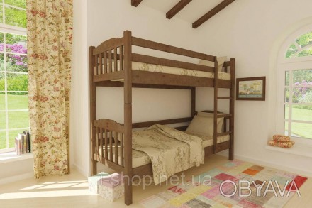 Двухъярусная детская кровать Mebigrand Бай-Бай Орех светлый 90х190 см (DMBG-2401