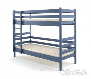 Двухъярусная детская кровать Mebigrand Соня Синий (S 7010 R 90B) 80х190 см (DMBG