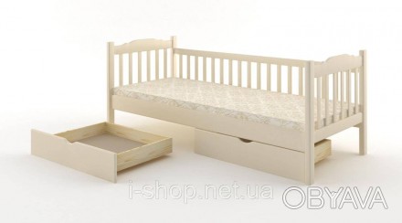 Кровать детская Mebigrand Карина Айвори (S0505Y30R) 70х190 см с задним бортиком 