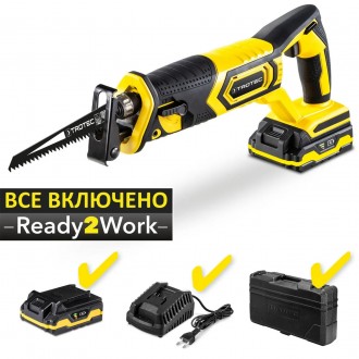 Пила сабельная аккумуляторная Trotec PRCS 10-20V + кейс (4431000110). Кременчук. фото 1 Пила сабельная аккумуляторная Trotec PRCS 10-20V + кейс (4431000110). Кременчук. фото 1