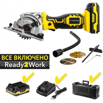 Пила циркулярная аккумуляторная мини Trotec PCSS 05-20V + кейс (4430000105). Кременчук. фото 1 Пила циркулярная аккумуляторная мини Trotec PCSS 05-20V + кейс (4430000105). Кременчук. фото 1
