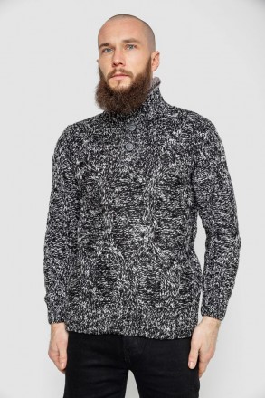 Свитер мужской, цвет черно-белый, 214R10323. Одесса. фото 1