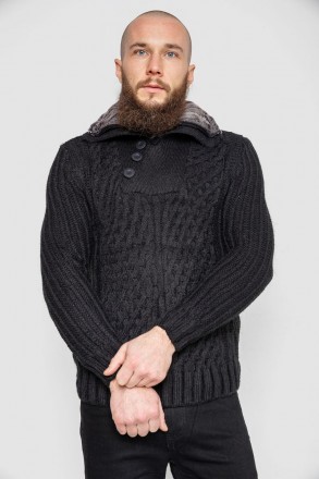 Свитер мужской, цвет черный, 214R10331. Одесса. фото 1