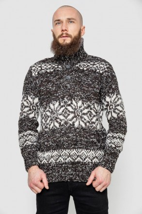 Свитер мужской, цвет коричневый, 214R10321. Одесса. фото 1