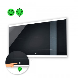 Прямоугольное зеркало с LED подсветкой 100 на 80 см, с сенсорной кнопкой управле. Днепр. фото 1 Прямоугольное зеркало с LED подсветкой 100 на 80 см, с сенсорной кнопкой управле. Днепр. фото 1