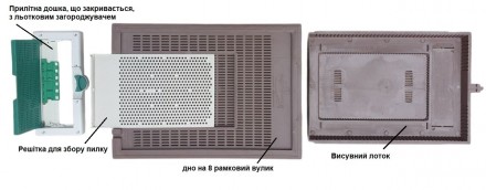 Дно с пыльцесборником 50,5х36,5х7, (на 8 рамок) пластик. Турция. Харків. фото 1 Дно с пыльцесборником 50,5х36,5х7, (на 8 рамок) пластик. Турция. Харків. фото 1