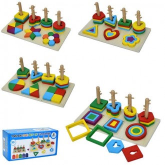 Деревянная игрушка Геометрика MD 1979 30х15х11 см. Киев. фото 1