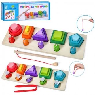 Деревянная игрушка Геометрика TREE TOYS MD 1983 15 деталей. Киев. фото 1