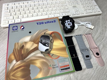 Smart Watch T20 ULTRA 2 + 4 ремешка 49мм, смарт часы. Ровно. фото 1 Smart Watch T20 ULTRA 2 + 4 ремешка 49мм, смарт часы. Ровно. фото 1