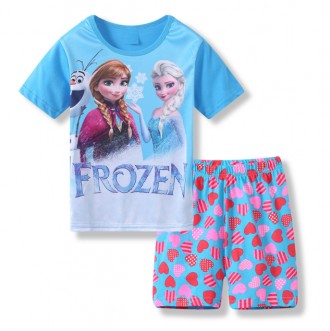 Детская летняя пижама Анна и Эльза Frozen для девочки р.110–130 | Костюм для сна. Киев. фото 1 Детская летняя пижама Анна и Эльза Frozen для девочки р.110–130 | Костюм для сна. Киев. фото 1