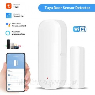Бездротовий WiFi датчик відчинення дверей вікна Tuya black. Київ. фото 1 Бездротовий WiFi датчик відчинення дверей вікна Tuya black. Київ. фото 1