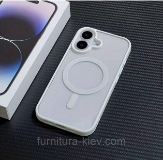 Защитный белый MagSafe чехол для iPhone 16. Київ. фото 1 Защитный белый MagSafe чехол для iPhone 16. Київ. фото 1