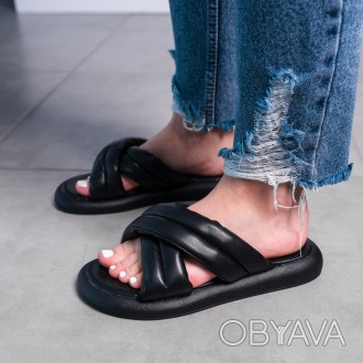 Шлепанцы женские Fashion Basil 3631 38 размер 24,5 см Черный