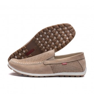 Мужские летние кожаные мокасины LS перфорация Beige. Херсон. фото 1 Мужские летние кожаные мокасины LS перфорация Beige. Херсон. фото 1