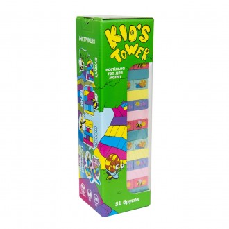 Гра Strateg Kid's Tower дженга українською мовою (30863). Иванков. фото 1 Гра Strateg Kid's Tower дженга українською мовою (30863). Иванков. фото 1