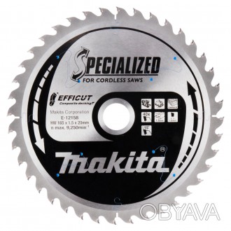 Пиляльний диск Makita Efficut SPECIALIZED: дерево 165х20 мм 40Т (E-12158)