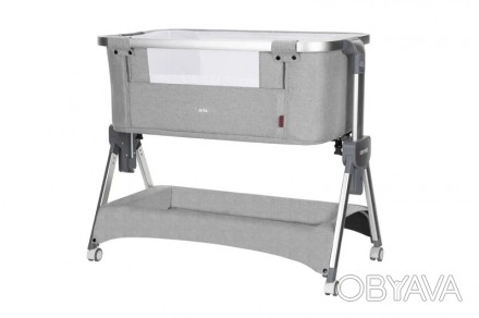 Детская кроватка приставная Carrello Aria CRL-16402 Silver Grey серая