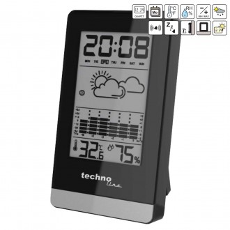 Метеостанция цифровая сенсорная LED Technoline WS9125 Black. Винница. фото 1 Метеостанция цифровая сенсорная LED Technoline WS9125 Black. Винница. фото 1