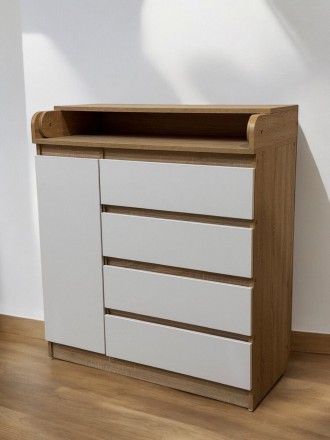 Пеленальный комод Baby Comfort MODERN 4+1 дуб сонома/белый. Одесса. фото 1 Пеленальный комод Baby Comfort MODERN 4+1 дуб сонома/белый. Одесса. фото 1