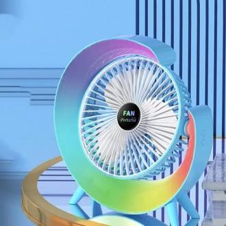 Вентилятор настольный бесшумный с подсветкой RGB Fan Colorful Desktop 19030 голу. Киев. фото 1 Вентилятор настольный бесшумный с подсветкой RGB Fan Colorful Desktop 19030 голу. Киев. фото 1