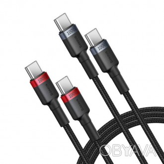 Кабель PD Baseus Cafule Cable USB-C to USB-C 100W 1m набо 2 штуки (P10318306003-