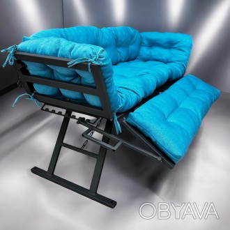 Диван раскладной Троян с подушками (Blue)