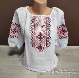 Дизайнерская белая женская блузка
