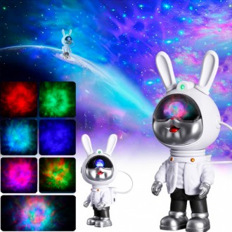 Світильник нічник Астронавт у формі кролика-космонавта Rabbit Star 23 см з ефектом зоряного неба та пультом. Одеса. фото 1 Світильник нічник Астронавт у формі кролика-космонавта Rabbit Star 23 см з ефектом зоряного неба та пультом. Одеса. фото 1