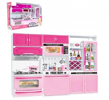 Інтерактивна кухня Modern Kitchen для Барбі з ефектом кипіння і аксесуарами Рожева (818-158 А). Львів. фото 1