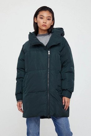 Удлиненный женский пуховик oversize Finn Flare W20-12005-524 зеленый XS. Киев. фото 1 Удлиненный женский пуховик oversize Finn Flare W20-12005-524 зеленый XS. Киев. фото 1